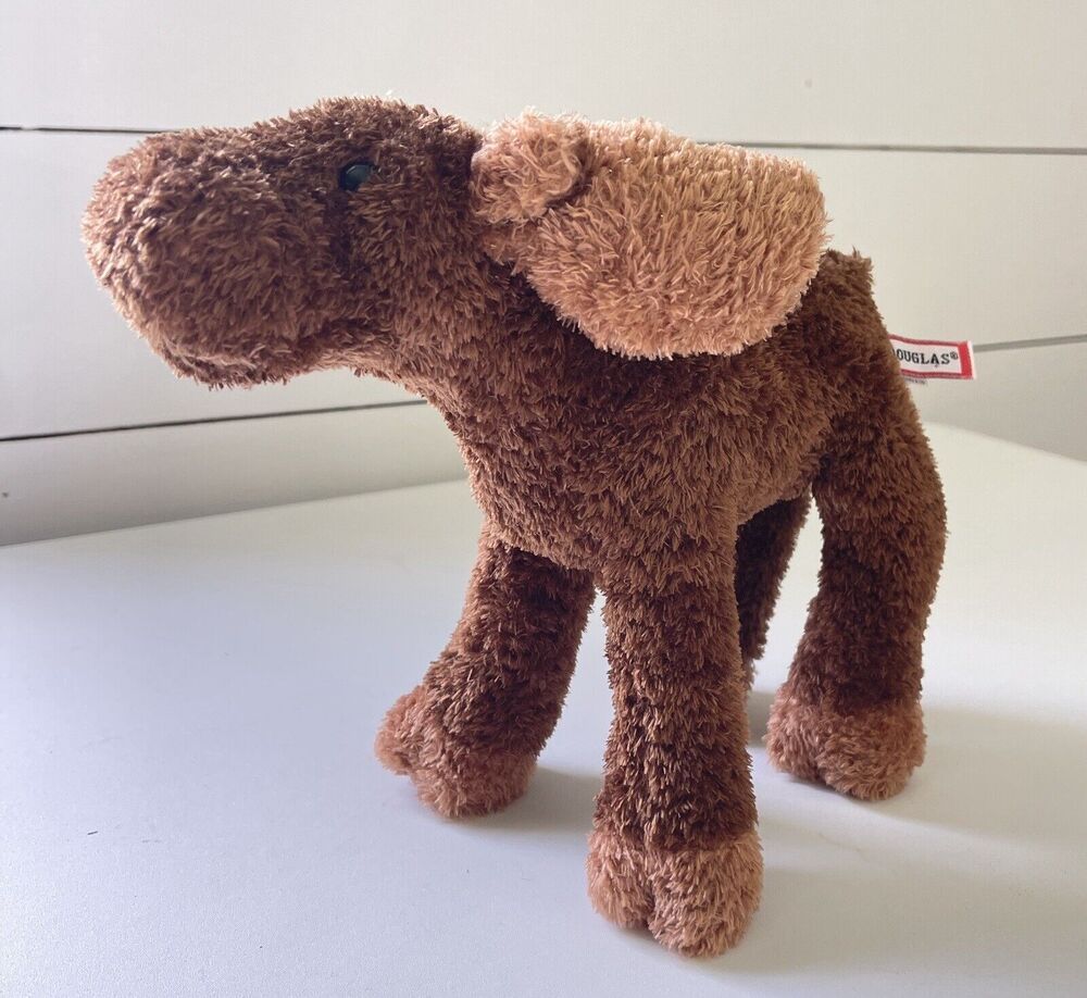 DOUGLAS Standing Moose Stuffed Animal 8" Tall Brown Plush Excellent Condition